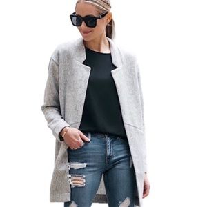 Express heathered grey cardigan coat